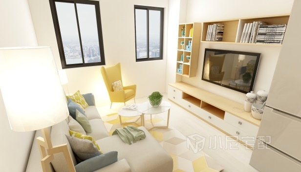 37㎡/一室一廳一衛(wèi)/現(xiàn)代