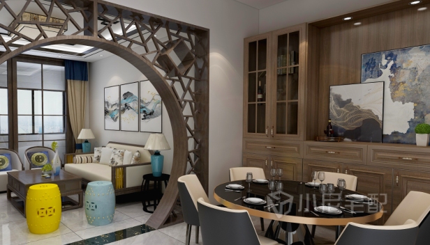 60㎡/一室兩廳一衛(wèi)/中式