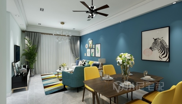 100㎡/三室兩廳一衛(wèi)/混搭