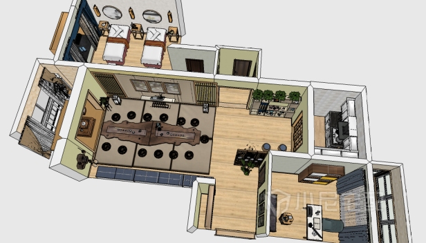 110㎡/兩室一廳一衛(wèi)/日式 110㎡/兩室一廳一衛(wèi)/日式